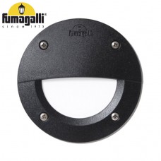 Φωτιστικό Χωνευτό Στρογγυλό με Λάμπα LED 3W 230V 350lm Ρητίνης Μαύρο IP66 Fumagalli Leti 100